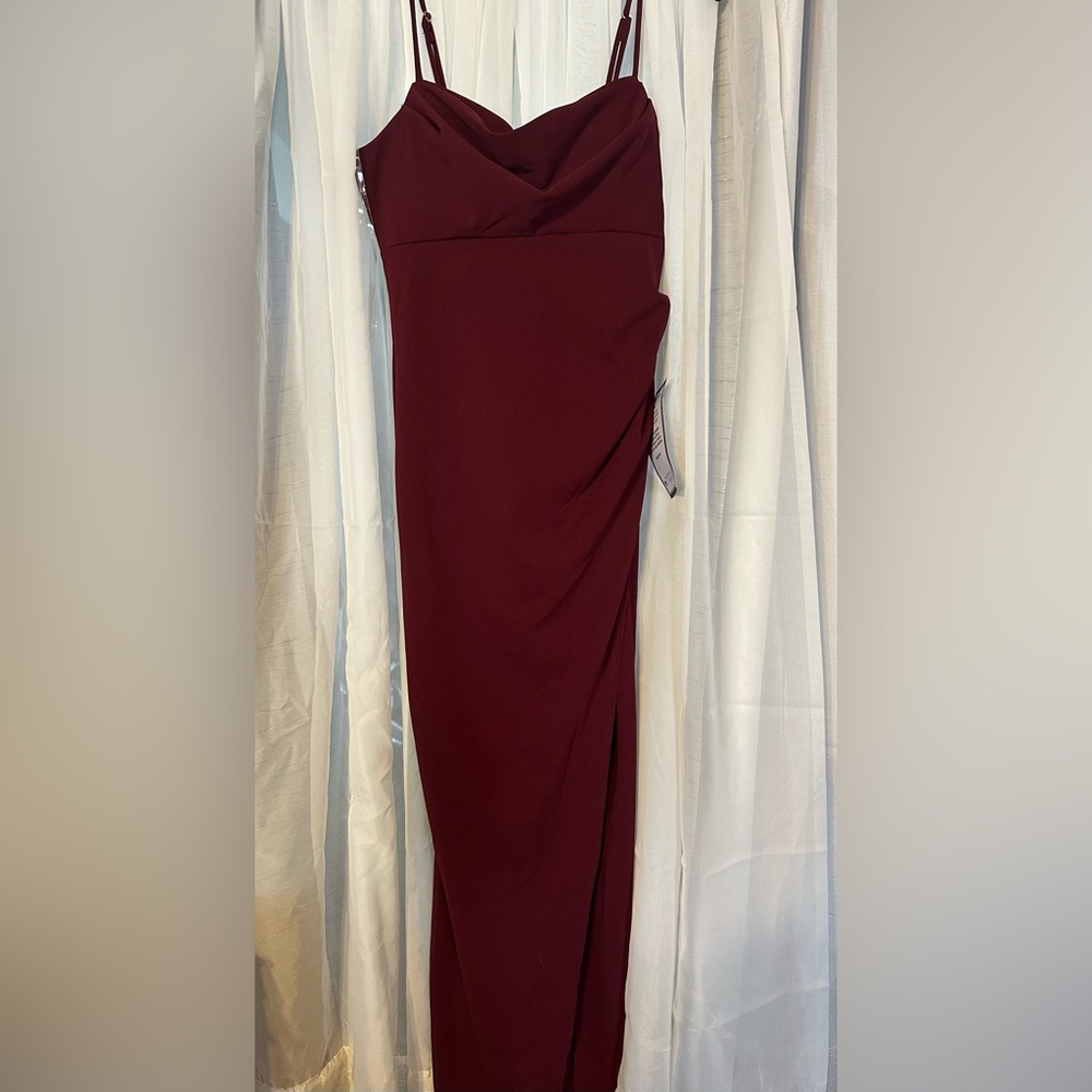Emerald Sundae Burgundy Prom Dress